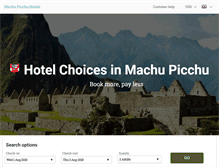 Tablet Screenshot of machu-picchu-hotels.net